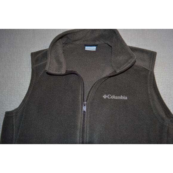 32783 Columbia Fleece Jacket Vest Gray Polyester Size Medium Mens - Picture 8 of 8